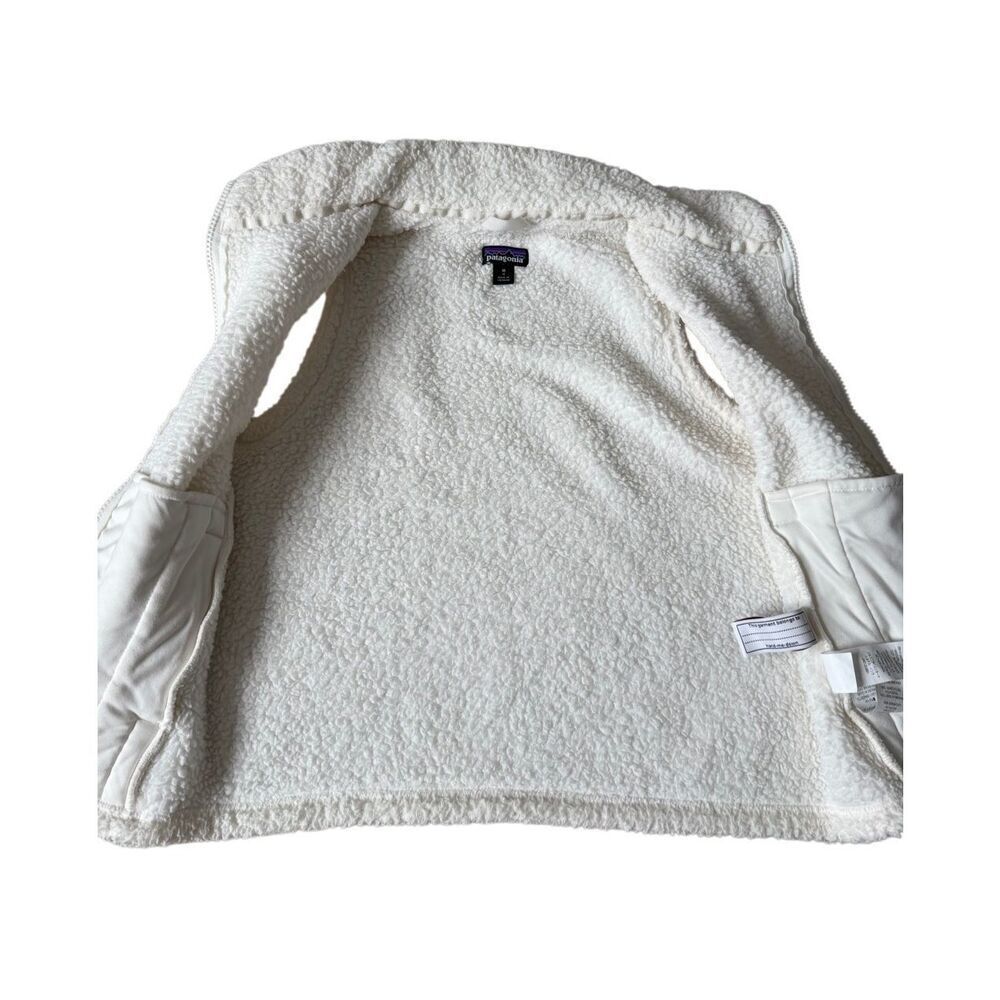 Patagonia Girls Vest Los Gatos Fleece Full Zip White Medium 10 - Picture 7 of 10